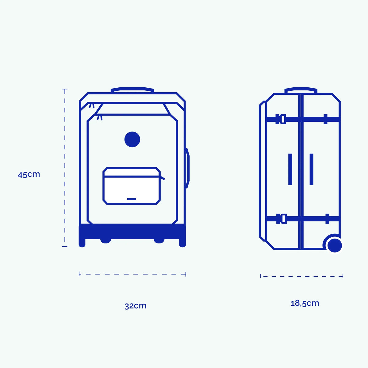 Valise souple 2 roues XS Valladolid